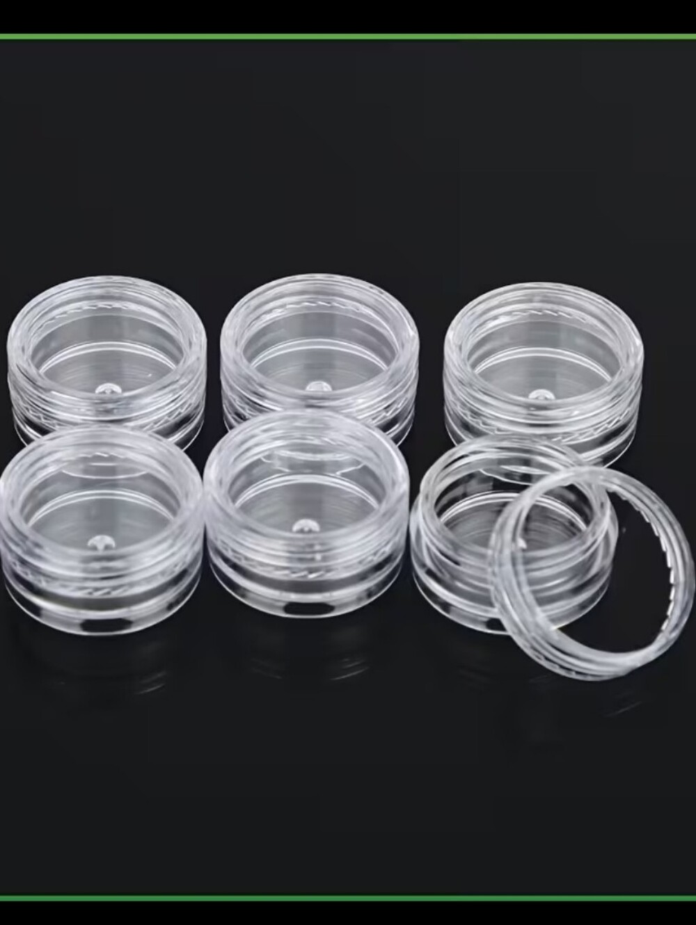 Clear Plastic Travel Storage Jars - 6 Pack